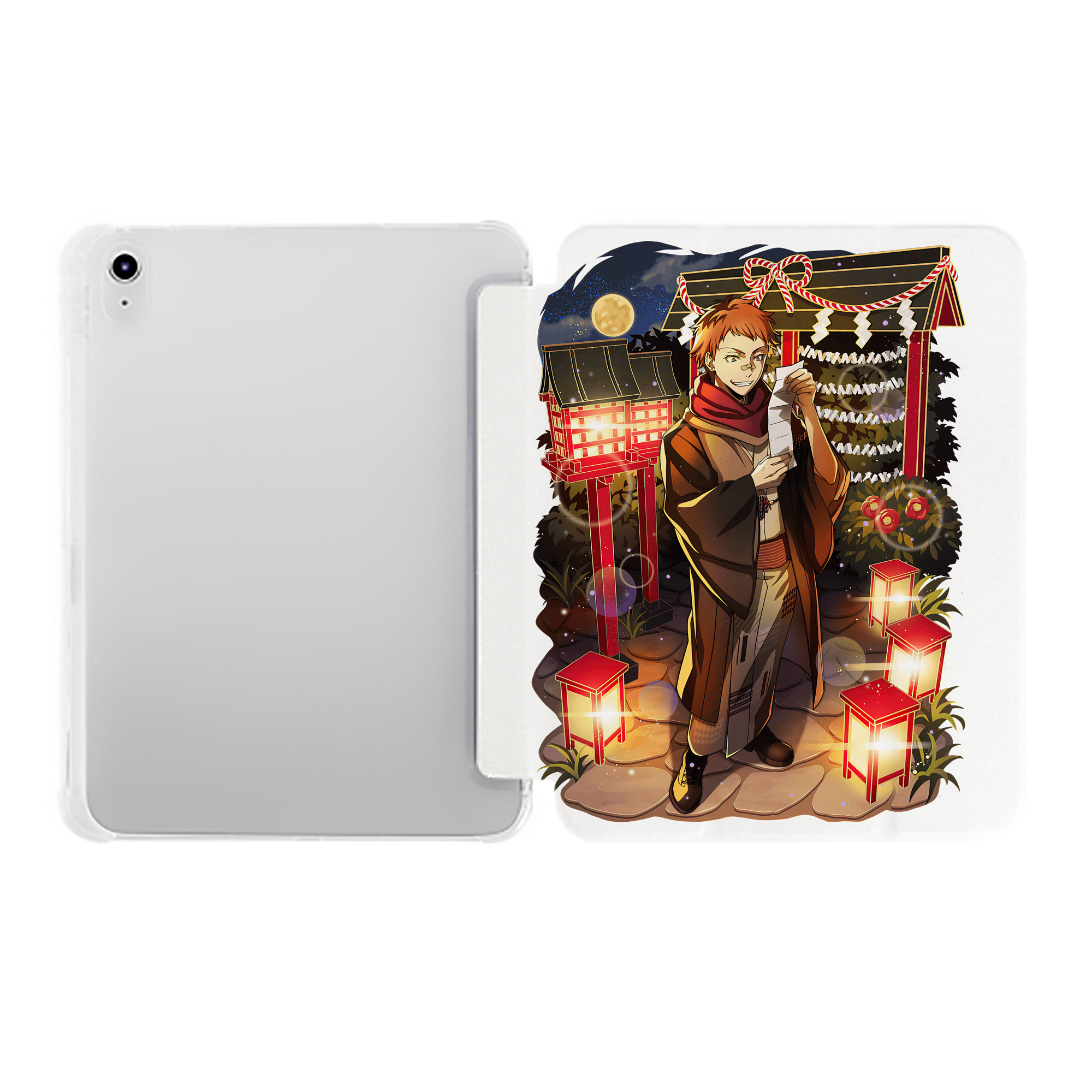 （画像用） 文豪ストレイドッグス Bungo Stray Dogs IPad ケース ペン収納付き 三つ折りスタンド PUレザー×シリコン 対応機種9.5/10.5/10.9インチ